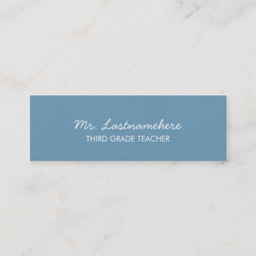 Customizable Modern &amp; Simple Teacher Business Card