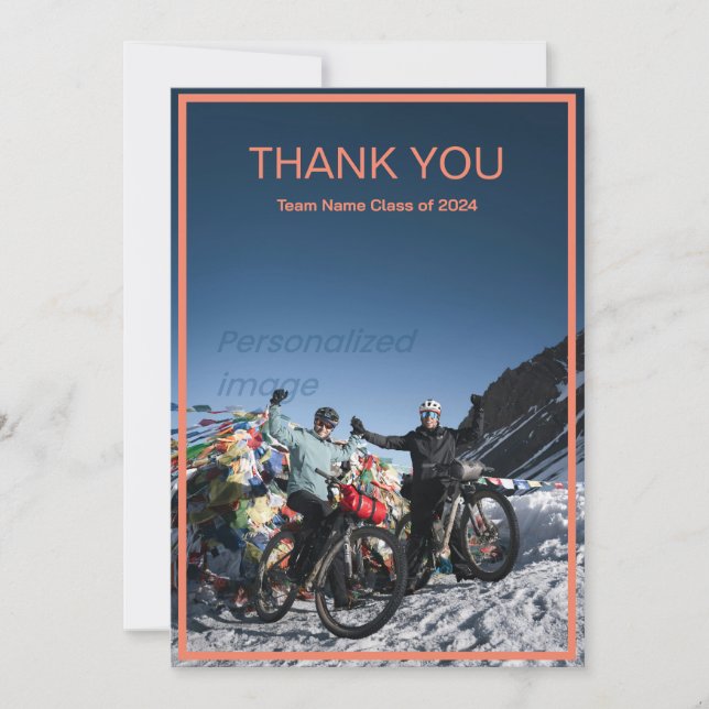 Modern Simple Teamwork Photo Thank You Card (Front)
