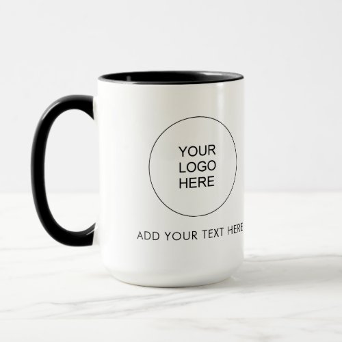 Modern Simple Template Add Company Logo Text Mug