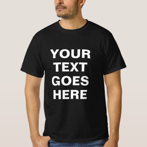 Modern Simple Template Add Your Text Here Mens T_Shirt