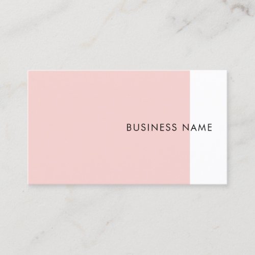 Modern Simple Template Blush Pink Elegant Company Business Card