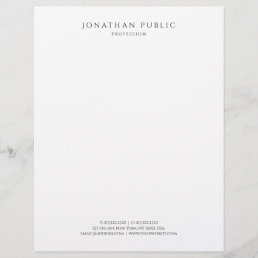 Modern Simple Template Elegant Black And White Letterhead