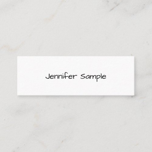 Modern Simple Template Elegant Freehand Script Mini Business Card