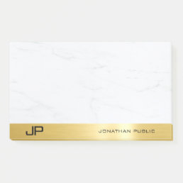 Modern Simple Template Elegant Gold And Marble Post-it Notes