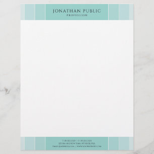 Modern Simple Template Elegant Green And White Letterhead