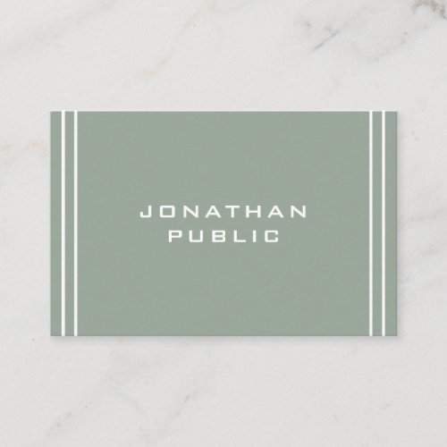 Modern Simple Template Elegant Green Professional Business Card