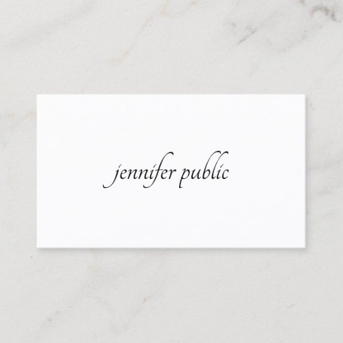 Modern Simple Template Elegant Handwritten Business Card