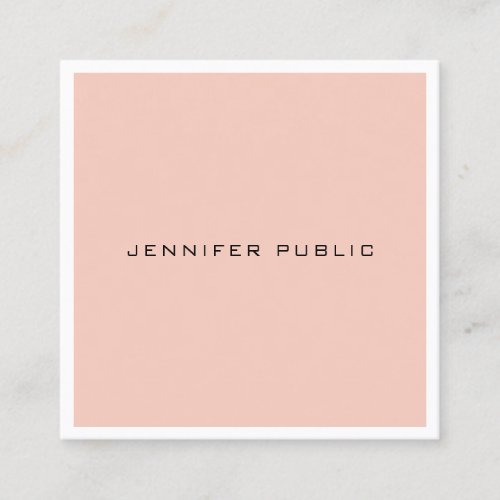 Modern Simple Template Elegant Minimalist Design Square Business Card