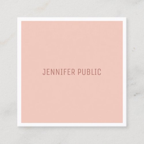 Modern Simple Template Elegant Minimalist Trendy Square Business Card