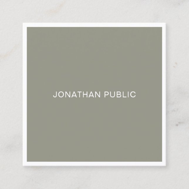 Modern Simple Template Elegant Professional Luxury Square Business Card (Front)