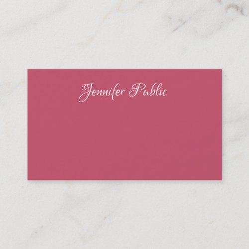 Modern Simple Template Elegant Red Professional Business Card