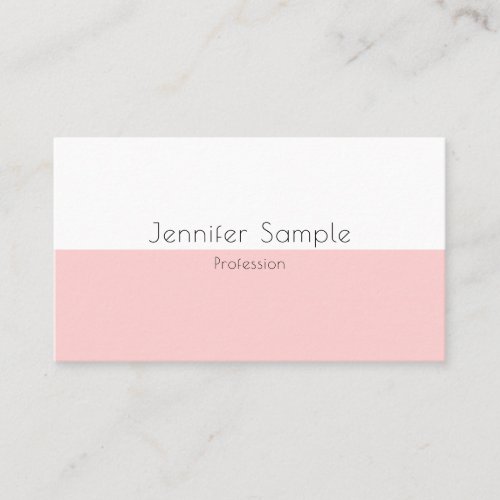Modern Simple Template Mint Green Blush Pink Business Card