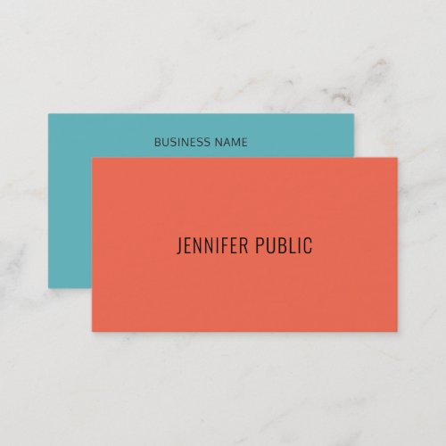 Modern Simple Template Professional Elegant Colors Business Card