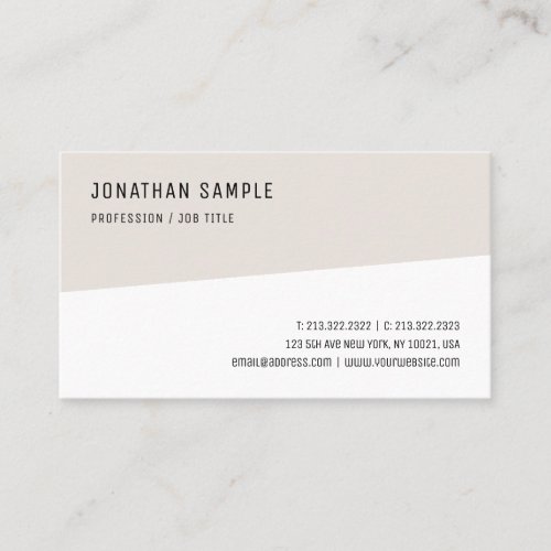 Modern Simple Template Professional Elegant Trendy Business Card