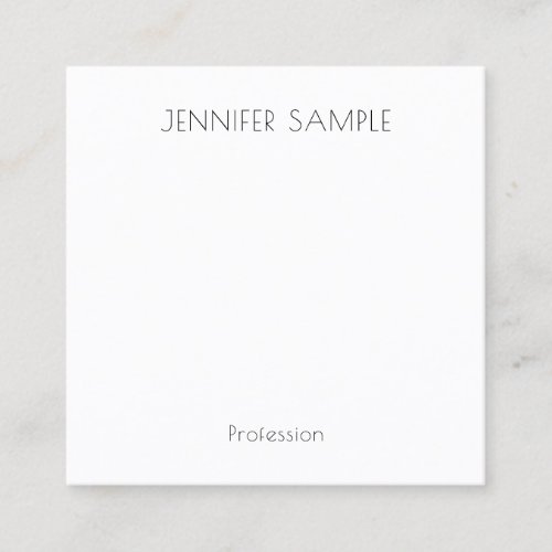 Modern Simple Template Professional Trendy Square Business Card