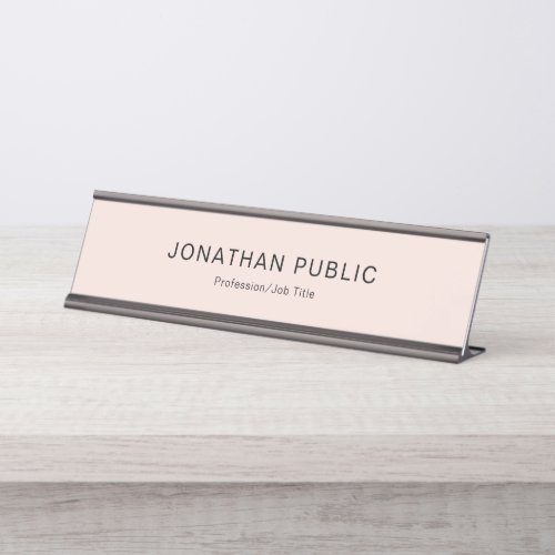 Modern Simple Template Trendy Design Elegant Desk Name Plate