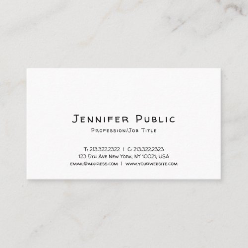 Modern Simple Template Trendy Professional Business Card