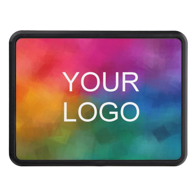 Modern Simple Template Upload Business Logo Here Hitch Cover (Front)