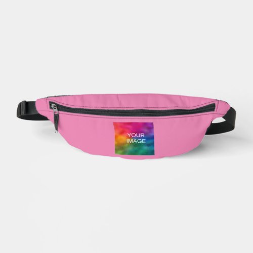 Modern Simple Template Upload Image Photo Pink Fanny Pack