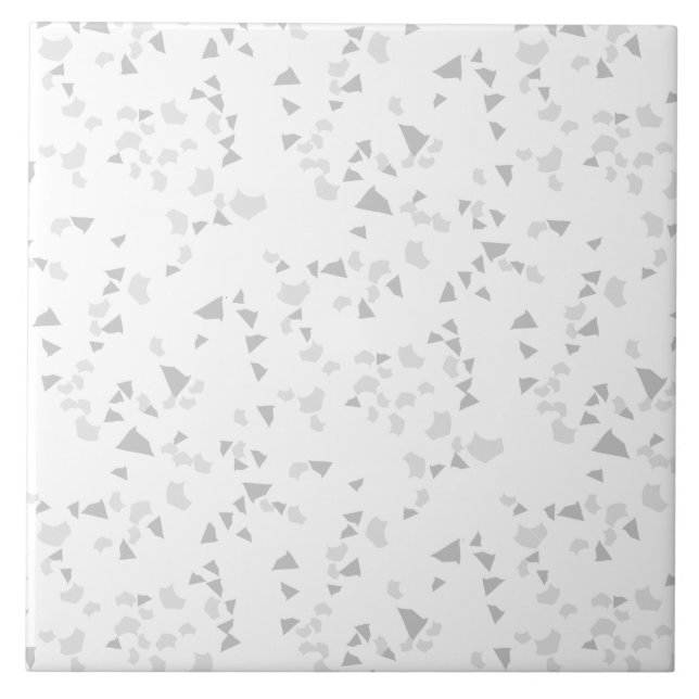 Modern Simple Terrazzo Gray White Tile (Front)