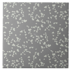 Modern Simple Terrazzo Gray White Tile