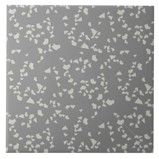 Modern Simple Terrazzo Gray White Tile (Front)
