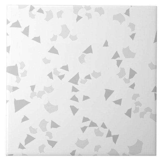 Modern Simple Terrazzo Gray White Tile (Front)