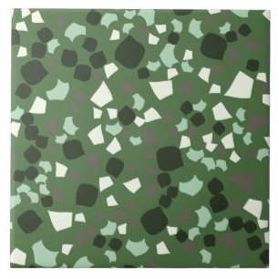 Modern Simple Terrazzo Green Ceramic Tile
