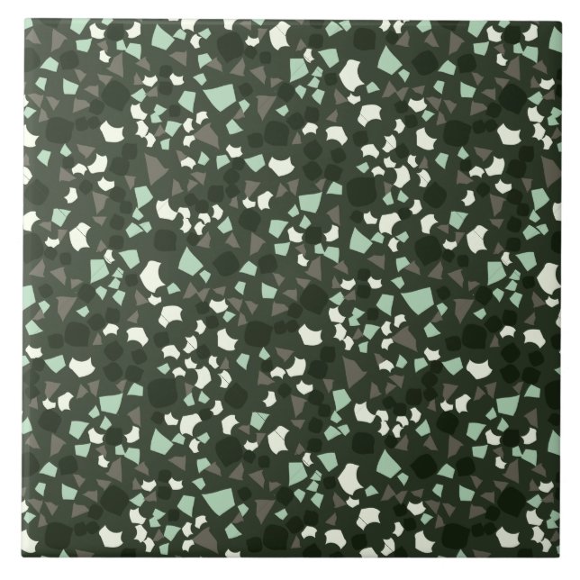 Modern Simple Terrazzo Green Tile (Front)