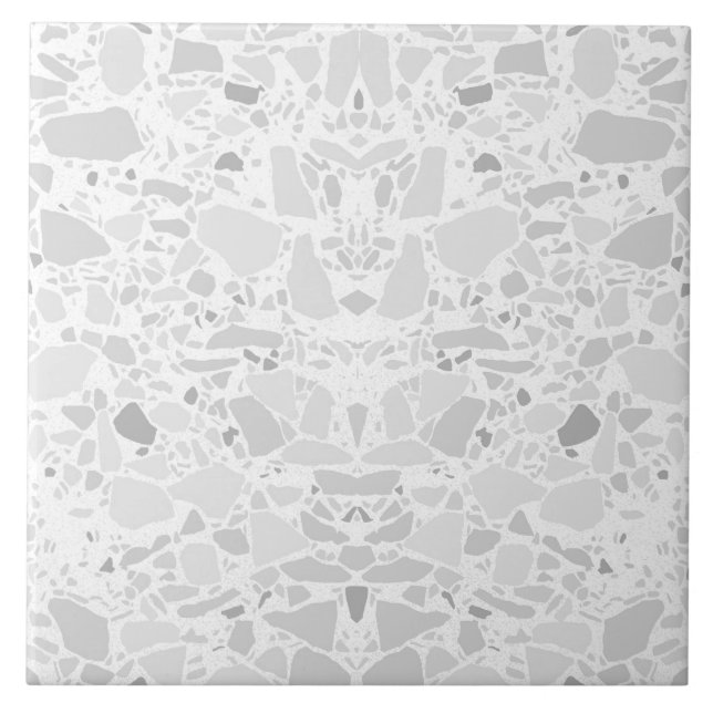 Modern Simple Terrazzo White Tile (Front)