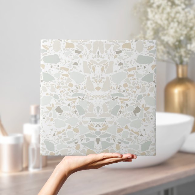 Modern Simple Terrazzo White Tile (Modern Simple Terrazzo White Tile
)