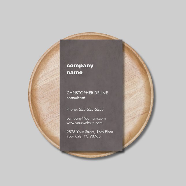 Modern Simple Texture Brown Consultant Business Card (Creator Uploaded)