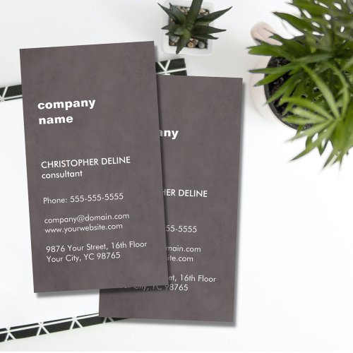 Modern Simple Texture Brown Consultant Business Card