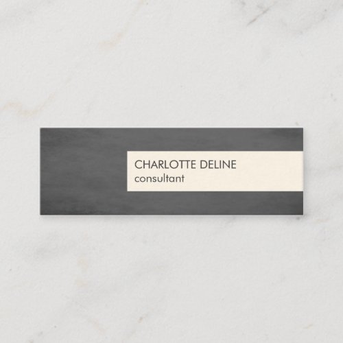 Modern Simple Texture Grey Stripe Consultant Mini Business Card