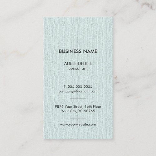 Modern Simple Textured Pale Blue Consultant Business Card