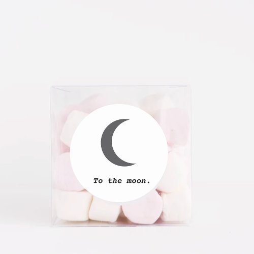 Modern Simple To the Moon Quote Classic Round Sticker