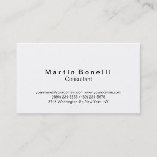 Modern Simple Trendy Consultant Business Card