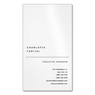 Modern Simple Trendy Minimalist Business Card Magnet