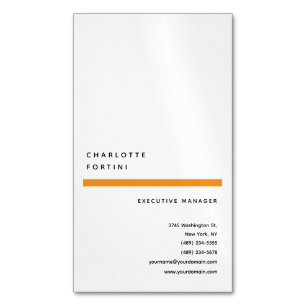 Modern Simple Trendy Minimalist Business Card Magnet
