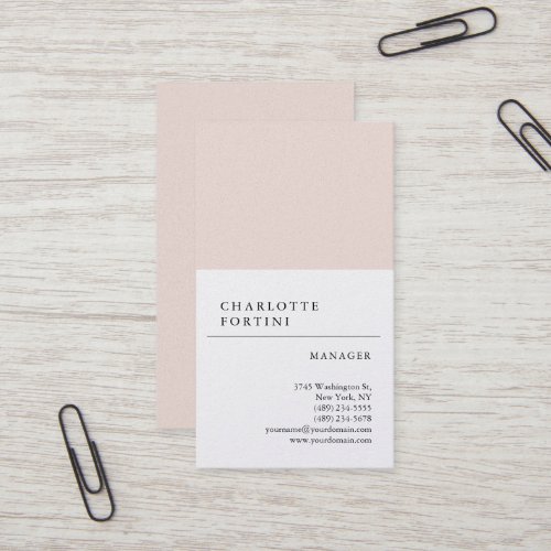 Modern Simple Trendy Minimalist Pearl Premium Business Card