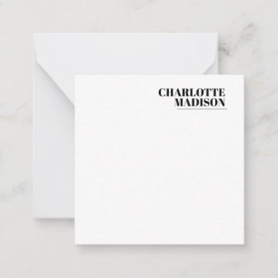 Modern Simple Trendy Minimalist Plain Note Card