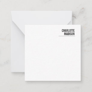 Modern Simple Trendy Minimalist Plain Note Card