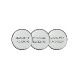 Modern Simple Trendy Minimalist Plain Own Name Golf Ball Marker