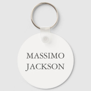Modern Simple Trendy Minimalist Plain Own Name Keychain