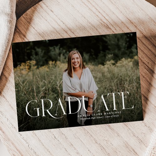 Modern Simple Type Graduation Announcement