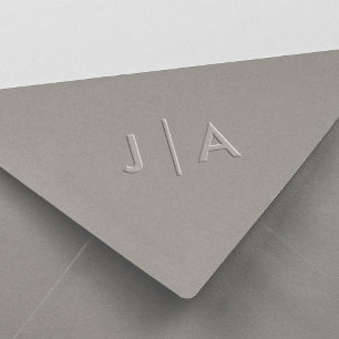 Modern Simple Type Wedding Monogram Envelope Embosser