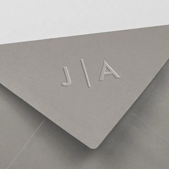 Modern Simple Type Wedding Monogram Envelope Embosser Zazzle