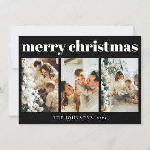 Modern Simple Typography Christmas Holiday Card