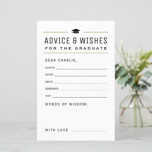 Modern Simple Typography Graduate advice  wishes 