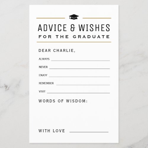 Modern Simple Typography Graduate advice  wishes 